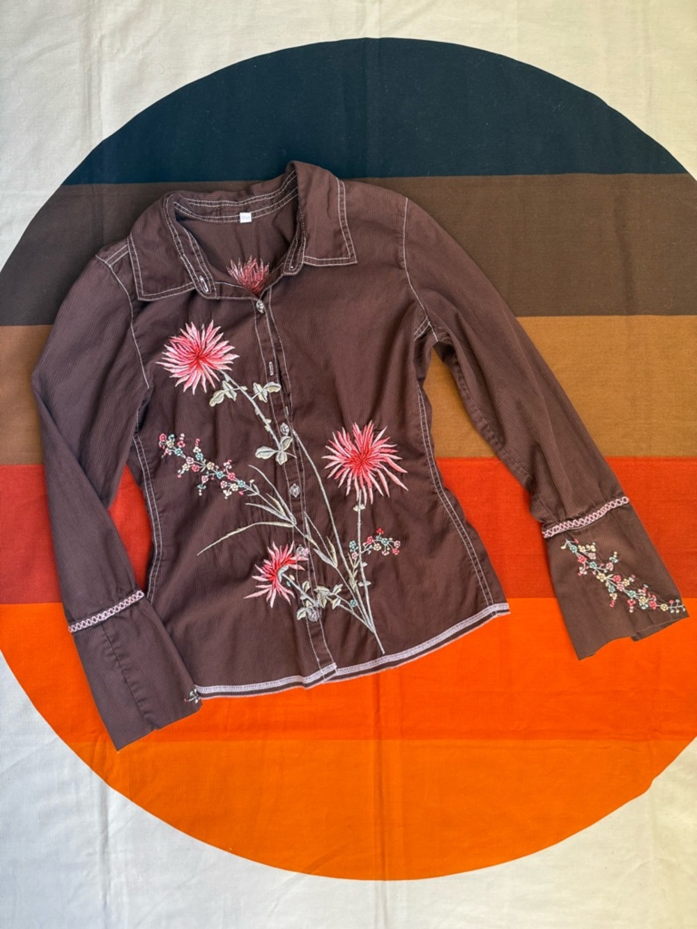 Y2K Johnny was cotton embroidered button down
